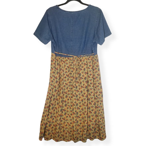 Vintage 90s Erika Studio Cottagecore Floral Dress - Picture 6 of 9